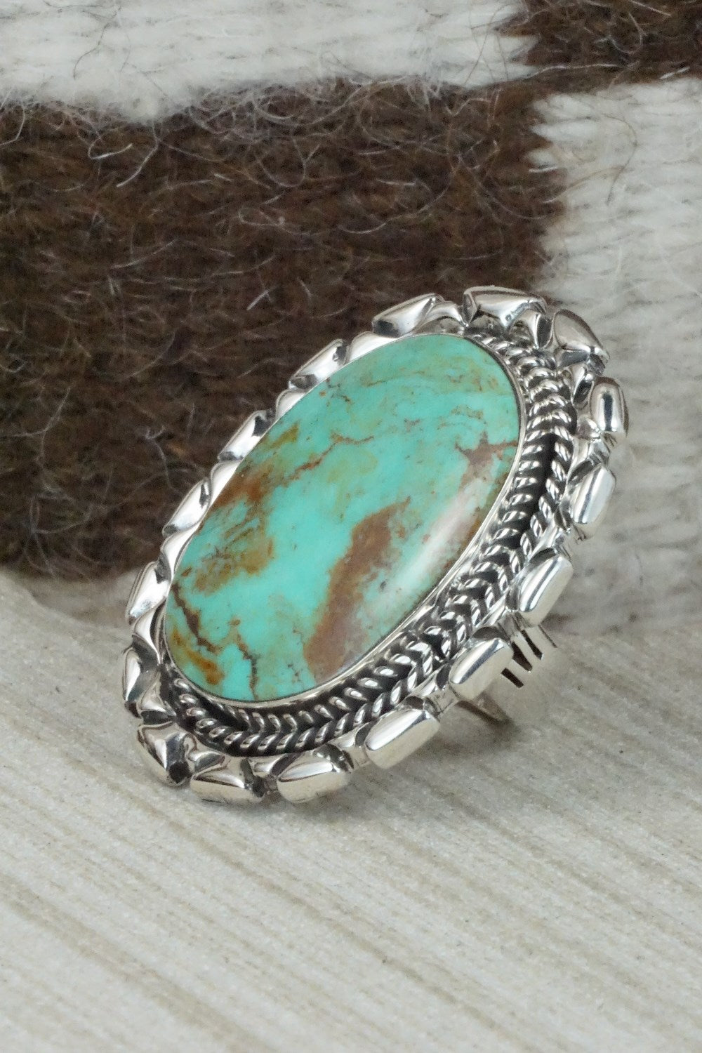 Turquoise & Sterling Silver Ring - Gilbert Smith - Size 6