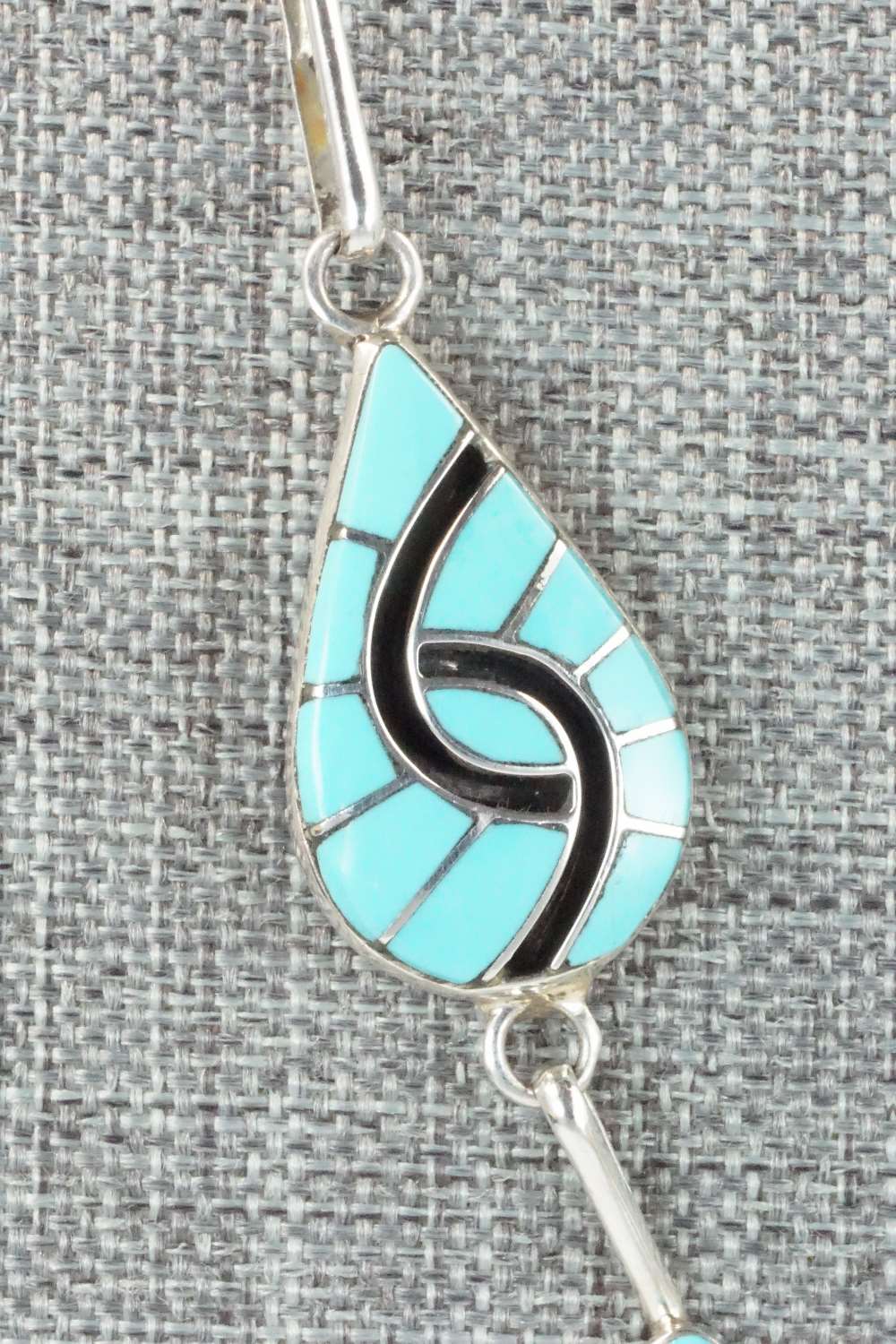 Turquoise & Sterling Silver Necklace and Earrings Set - Amy Wesley