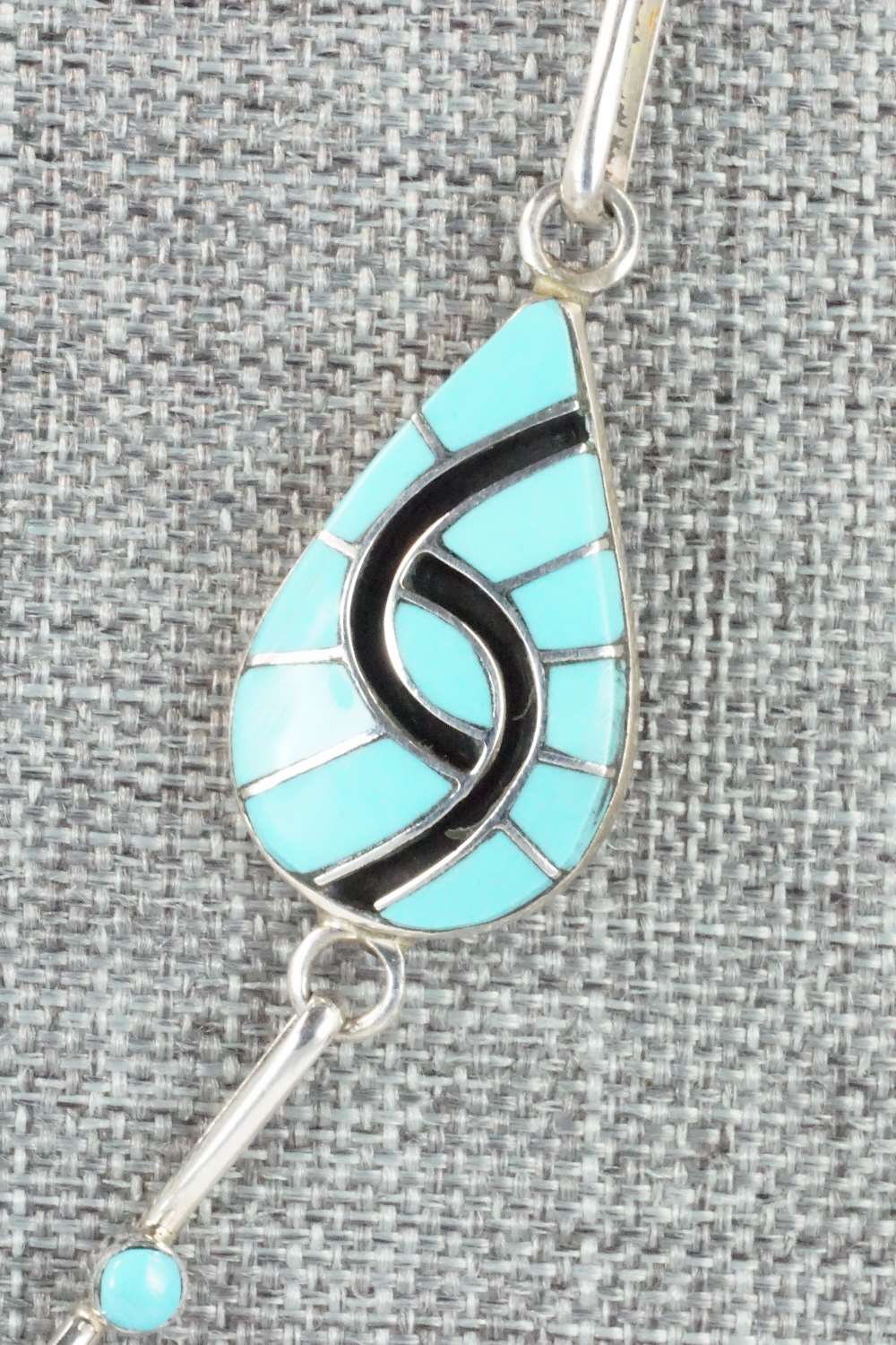 Turquoise & Sterling Silver Necklace and Earrings Set - Amy Wesley