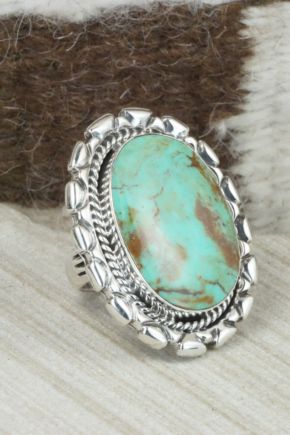 Turquoise & Sterling Silver Ring - Gilbert Smith - Size 6