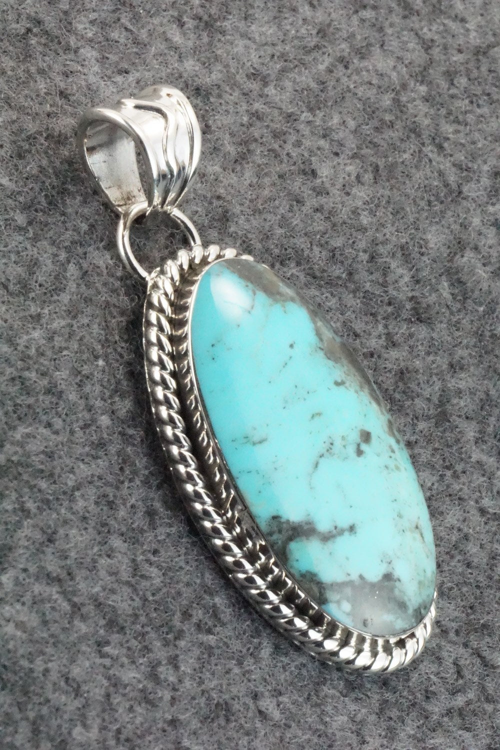 Turquoise & Sterling Silver Pendant - Sheena Jack