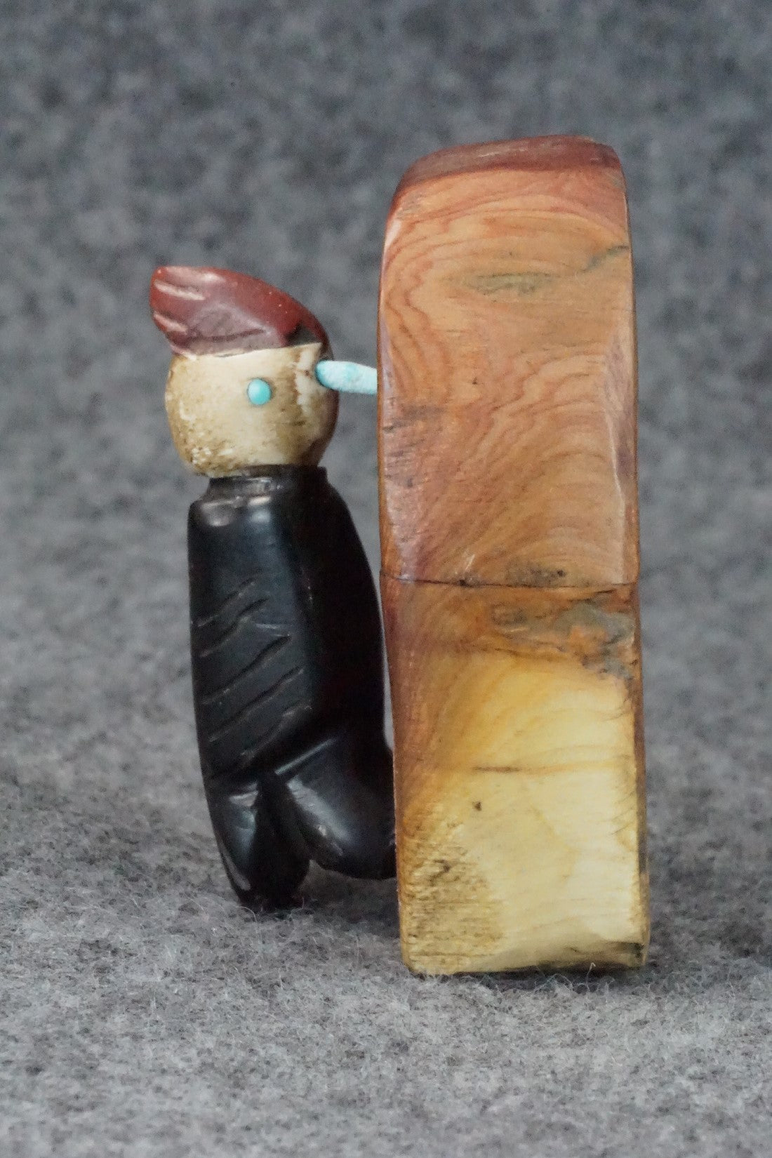 Woodpecker Zuni Fetish Carving - Justin Red Elk