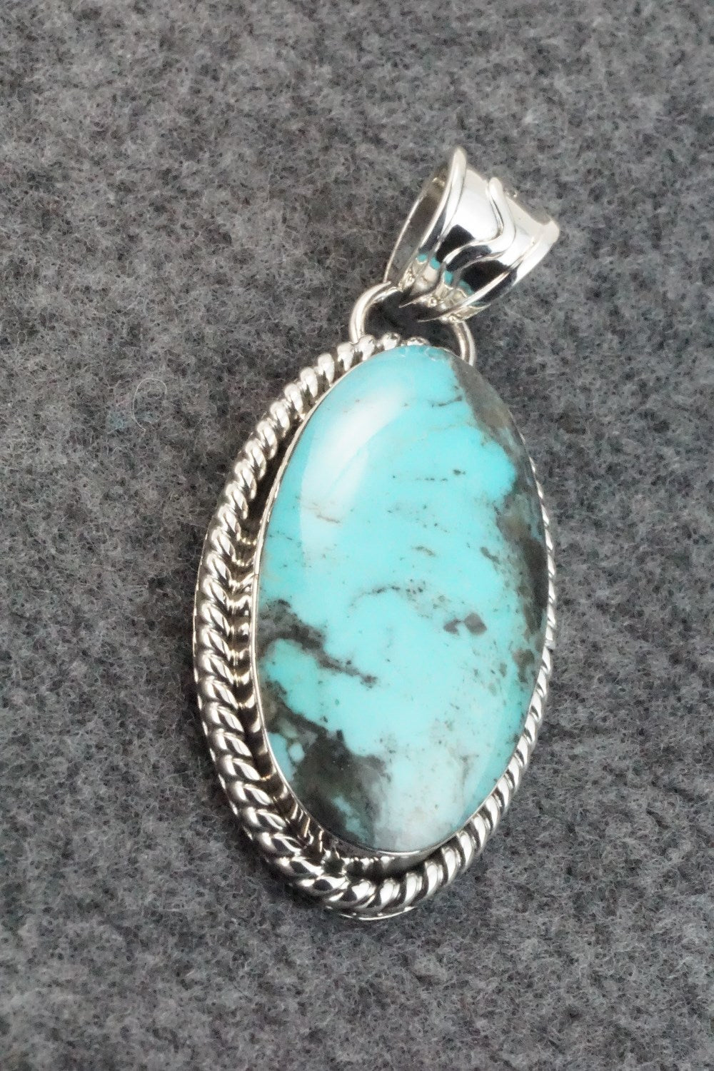 Turquoise & Sterling Silver Pendant - Sheena Jack