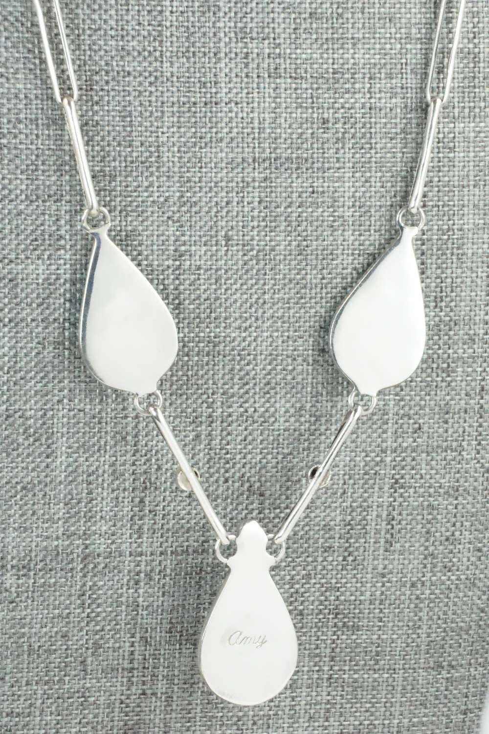 Turquoise & Sterling Silver Necklace and Earrings Set - Amy Wesley
