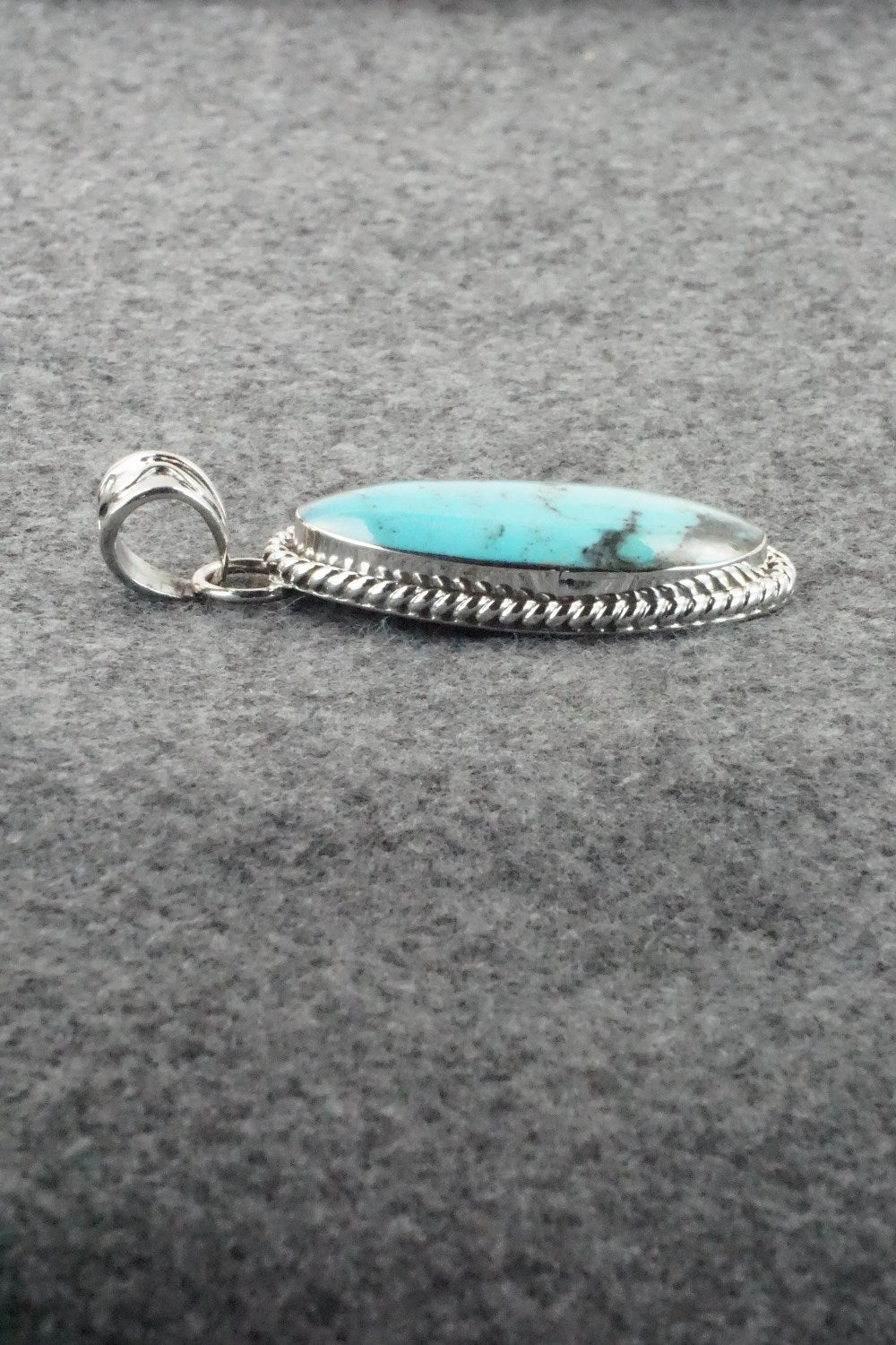 Turquoise & Sterling Silver Pendant - Sheena Jack