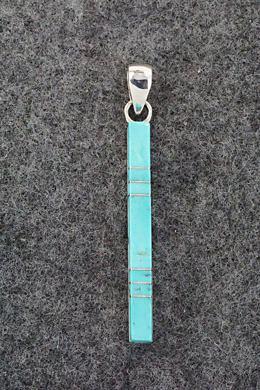 Turquoise & Sterling Silver Pendant - Madarrel Kallestewa
