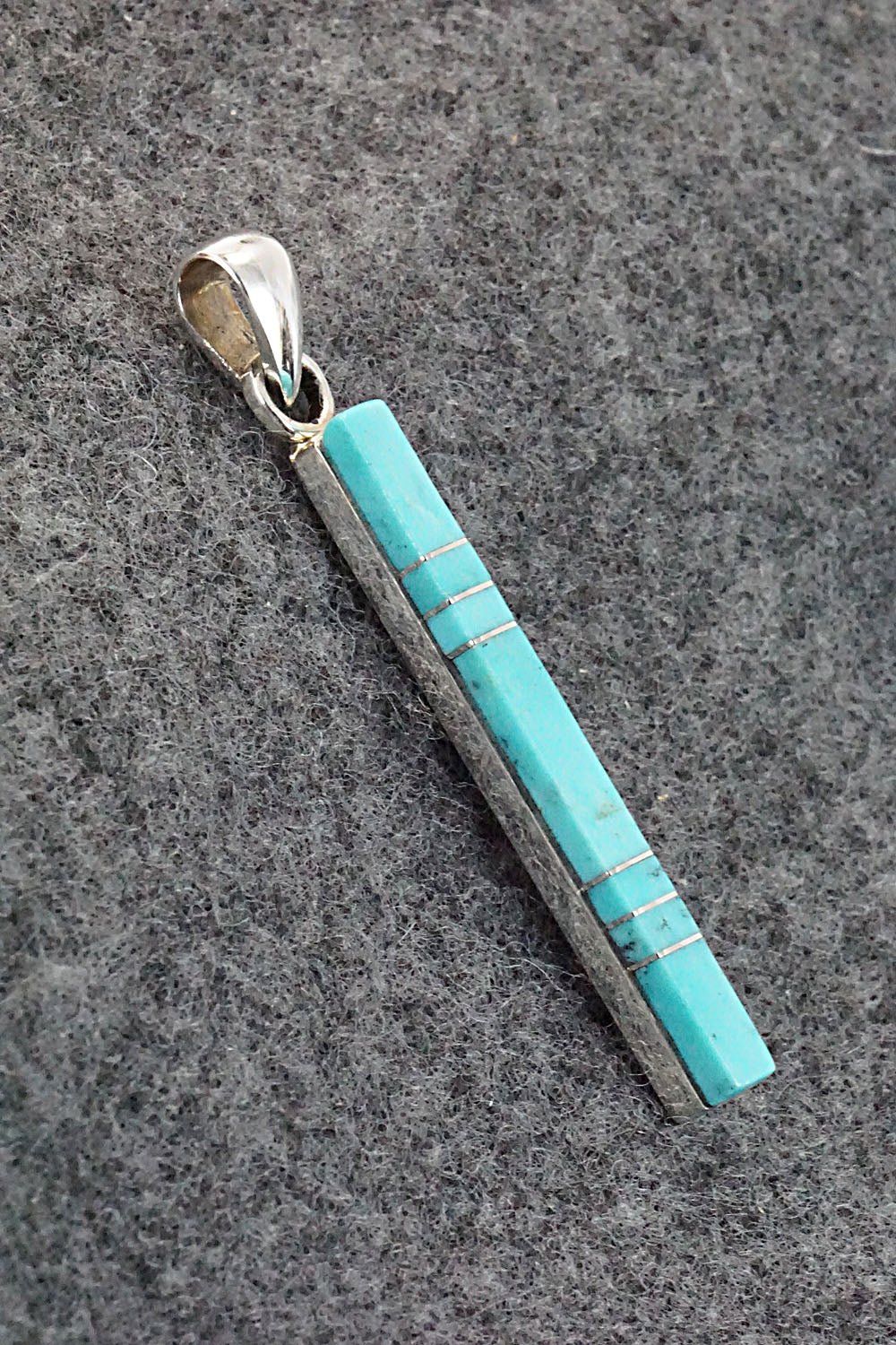 Turquoise & Sterling Silver Pendant - Madarrel Kallestewa