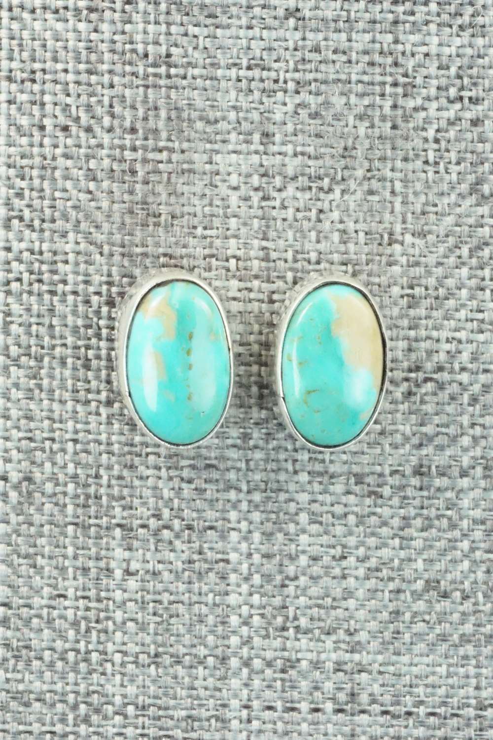 Turquoise & Sterling Silver Earrings - Vernon Johnson