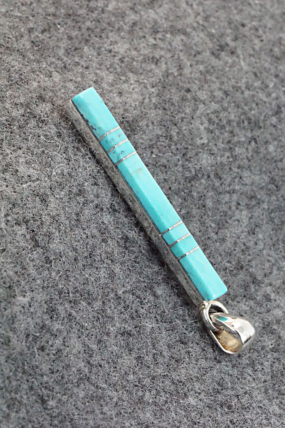 Turquoise & Sterling Silver Pendant - Madarrel Kallestewa