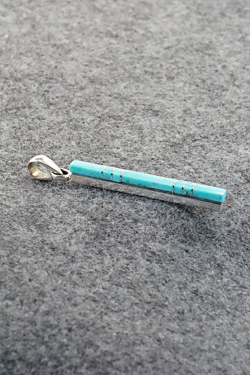 Turquoise & Sterling Silver Pendant - Madarrel Kallestewa