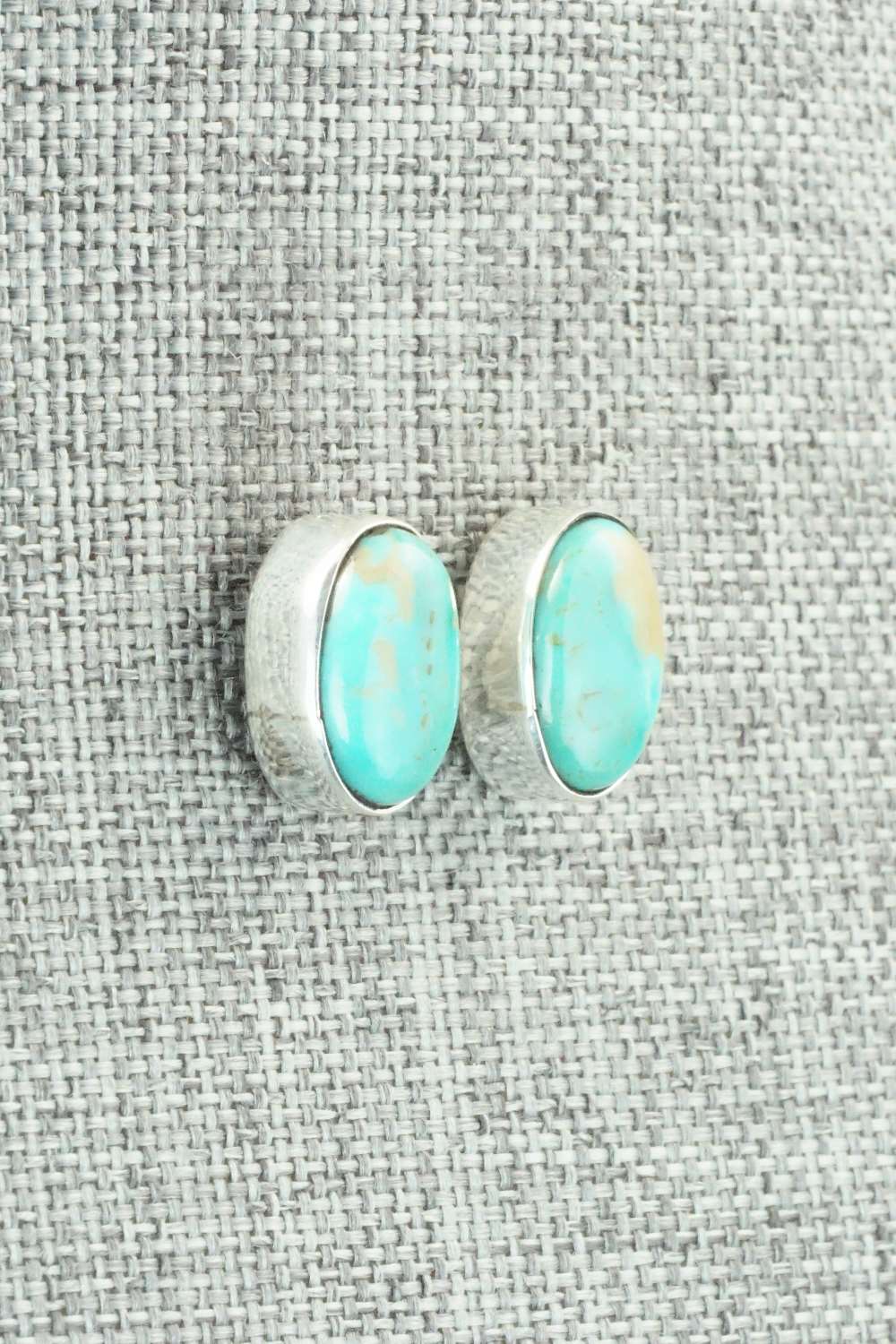Turquoise & Sterling Silver Earrings - Vernon Johnson