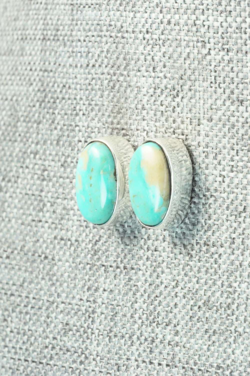 Turquoise & Sterling Silver Earrings - Vernon Johnson