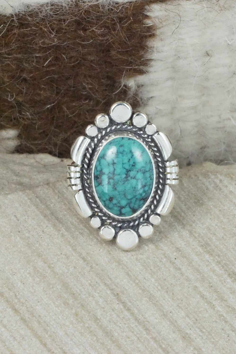 Turquoise & Sterling Silver Ring - Daniel Benally - Size 6