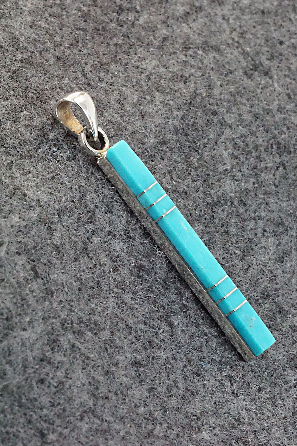 Turquoise & Sterling Silver Pendant - Madarrel Kallestewa