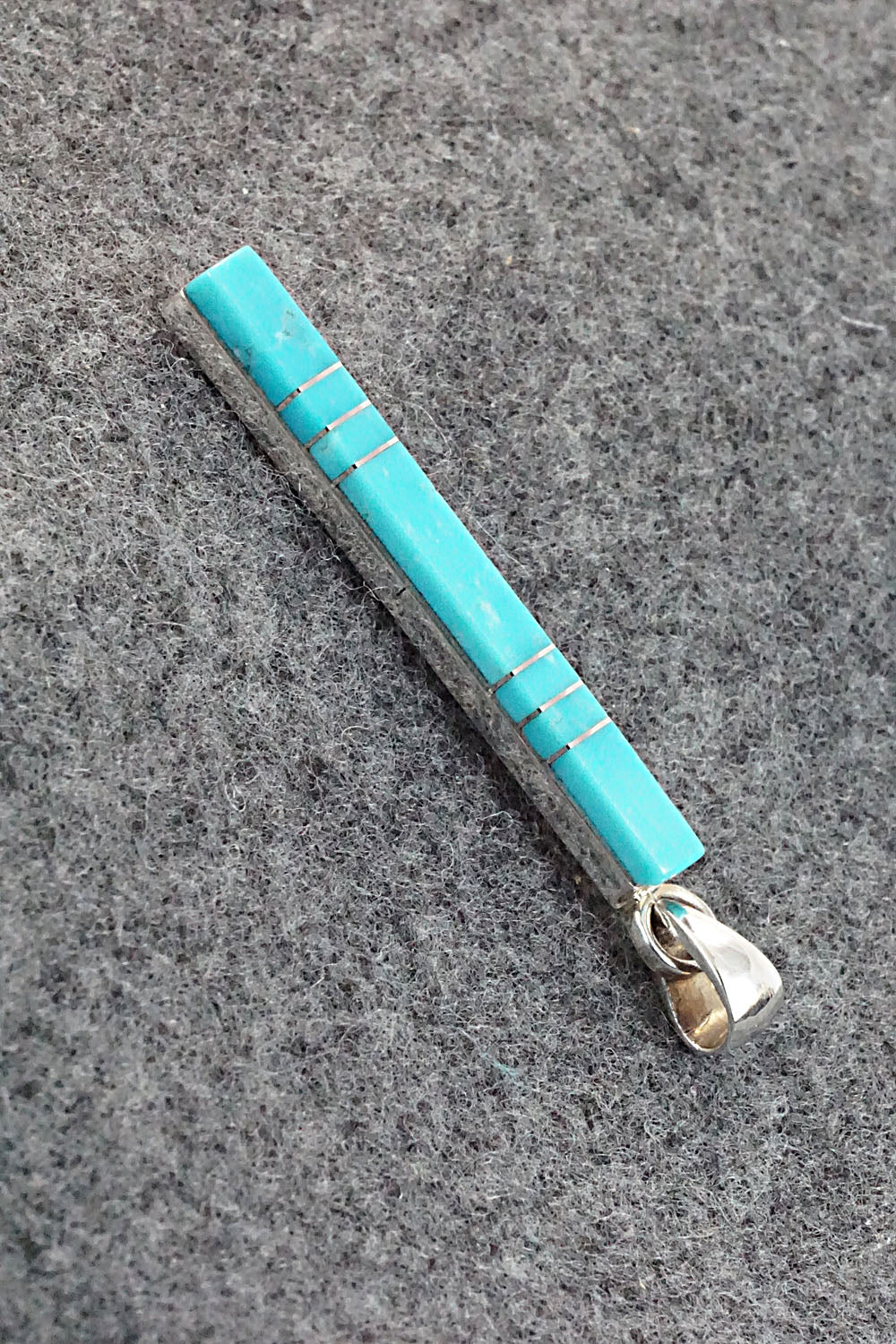 Turquoise & Sterling Silver Pendant - Madarrel Kallestewa