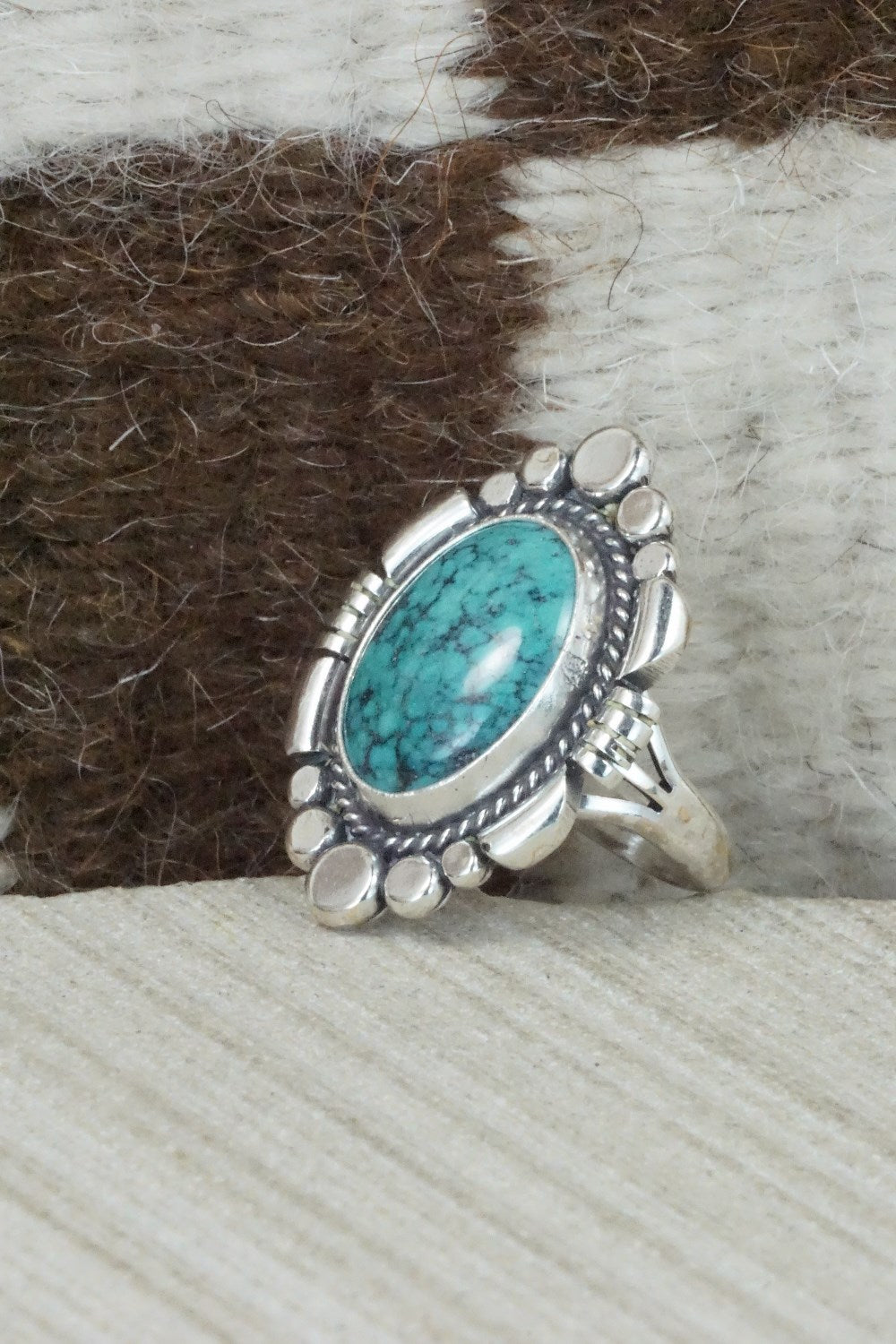 Turquoise & Sterling Silver Ring - Daniel Benally - Size 6