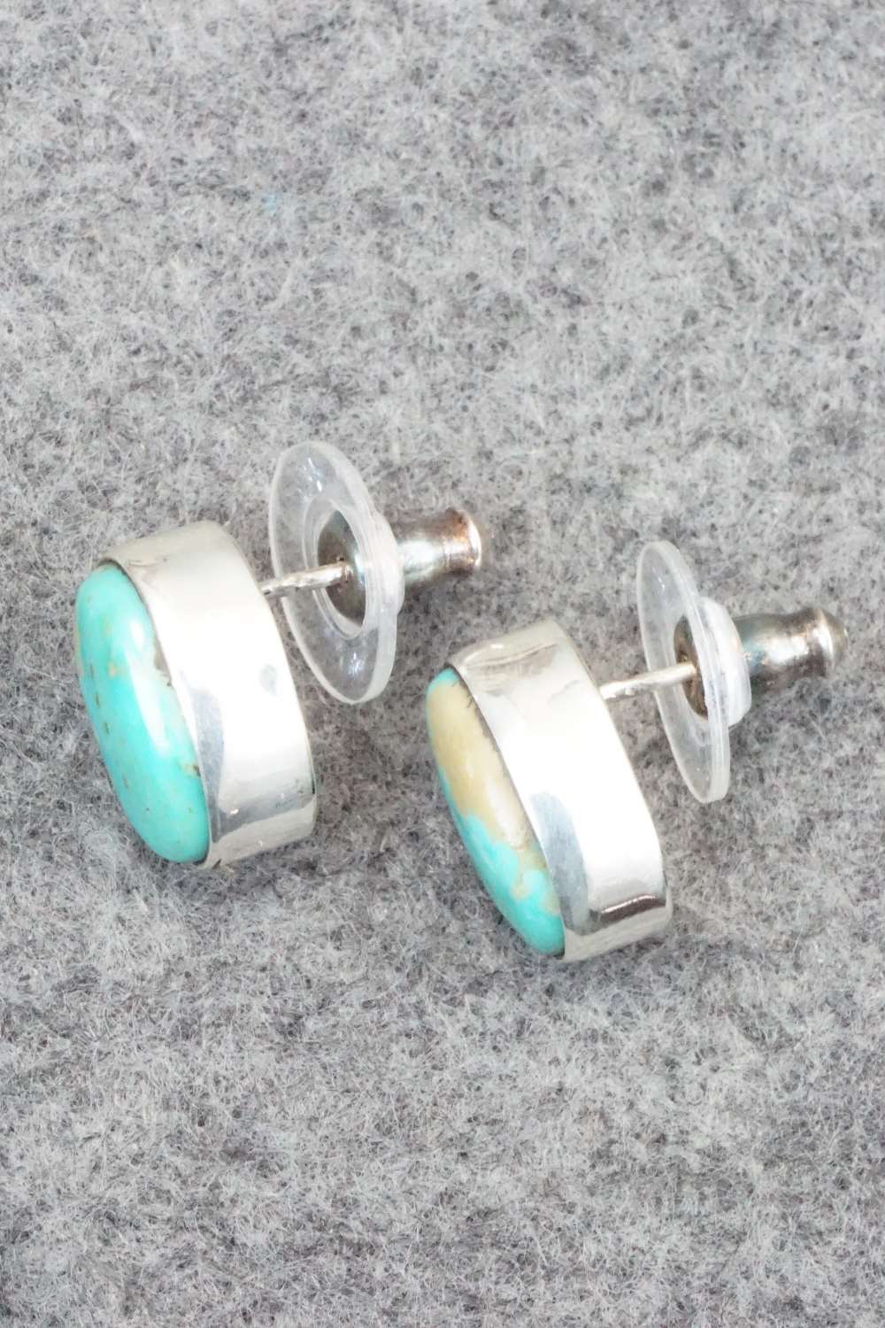 Turquoise & Sterling Silver Earrings - Vernon Johnson