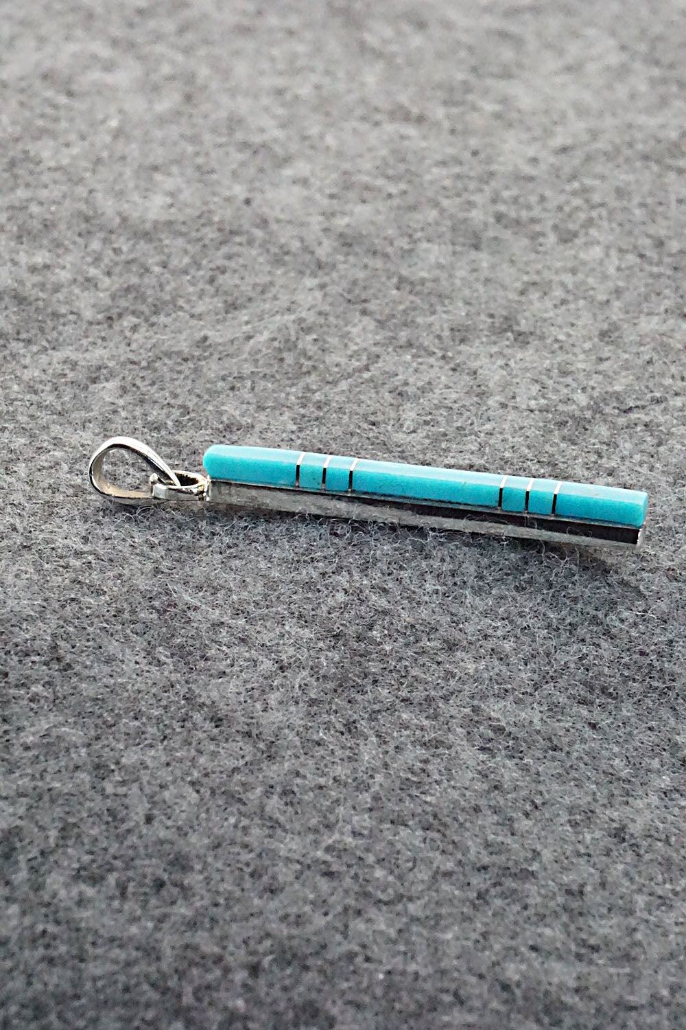 Turquoise & Sterling Silver Pendant - Madarrel Kallestewa