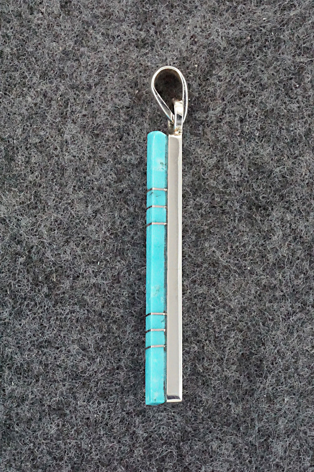 Turquoise & Sterling Silver Pendant - Madarrel Kallestewa