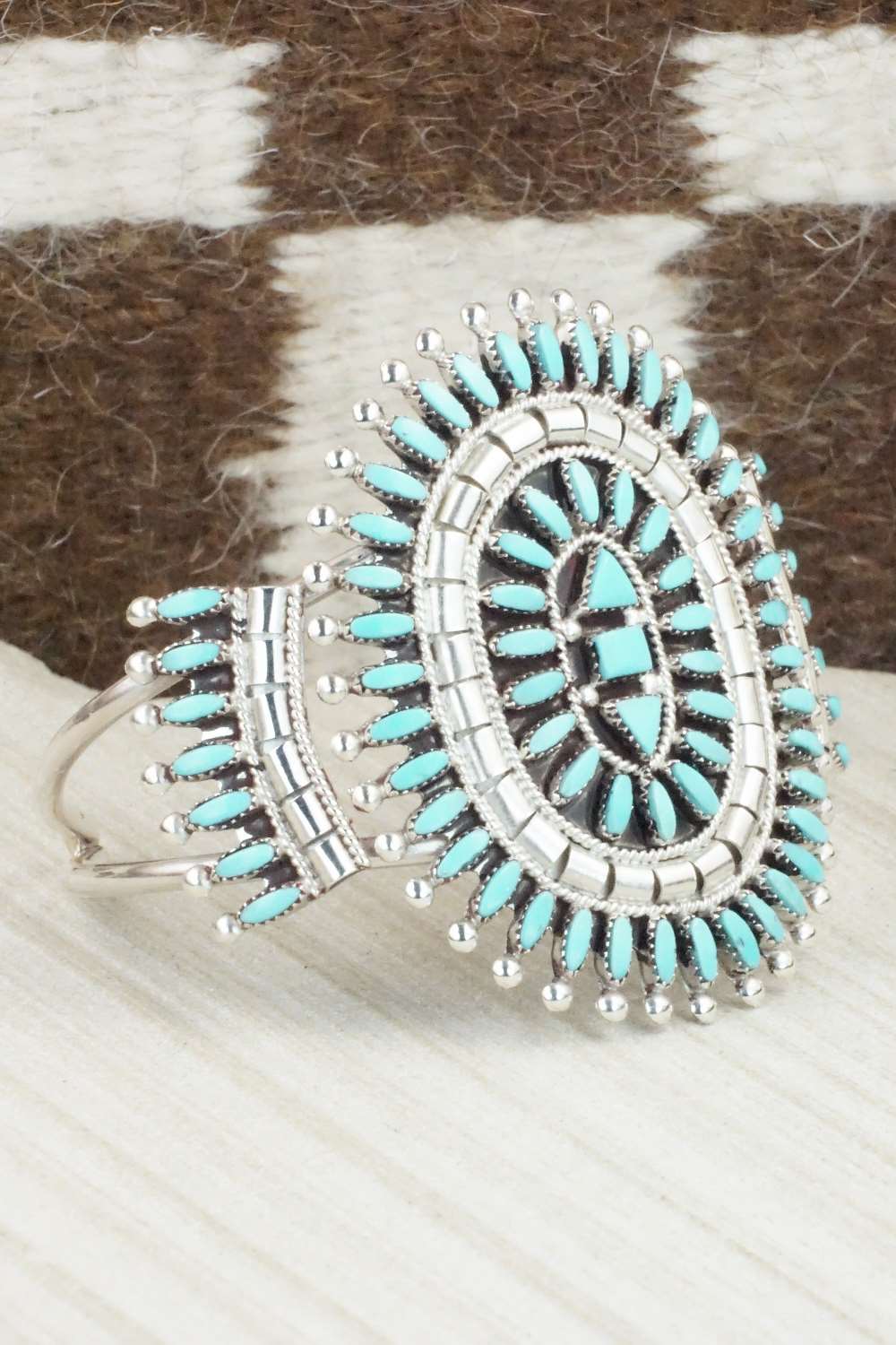 Turquoise & Sterling Silver Bracelet - Evonne Hustito