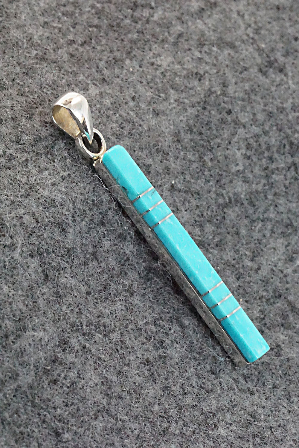 Turquoise & Sterling Silver Pendant - Madarrel Kallestewa