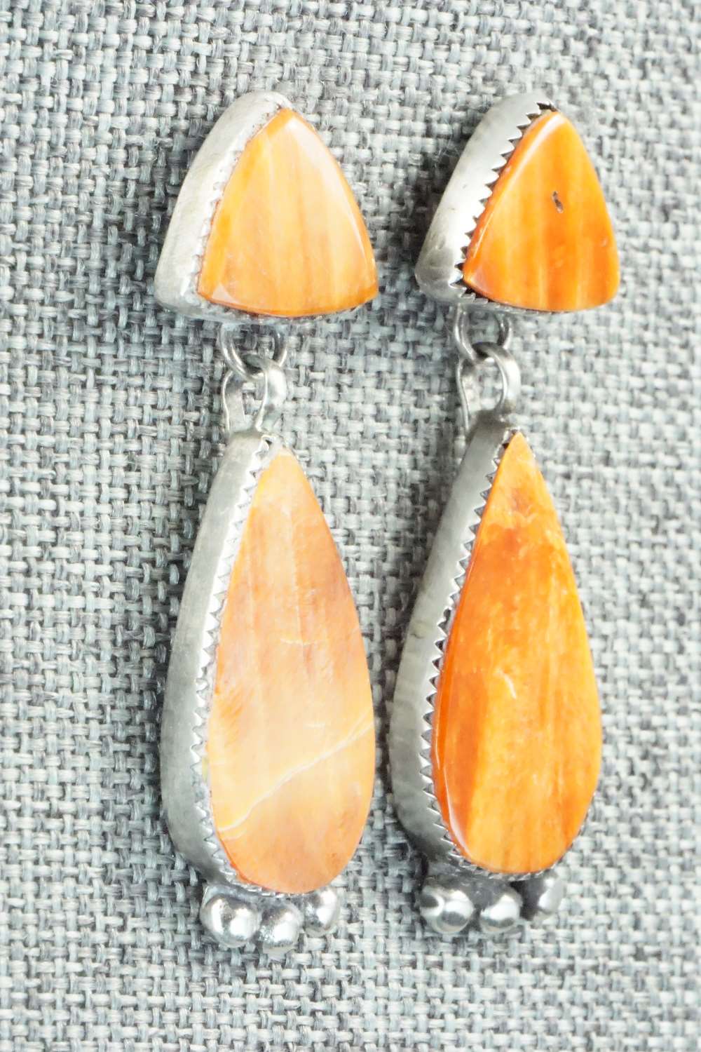 Spiny Oyster & Sterling Silver Earrings - Selina Warner