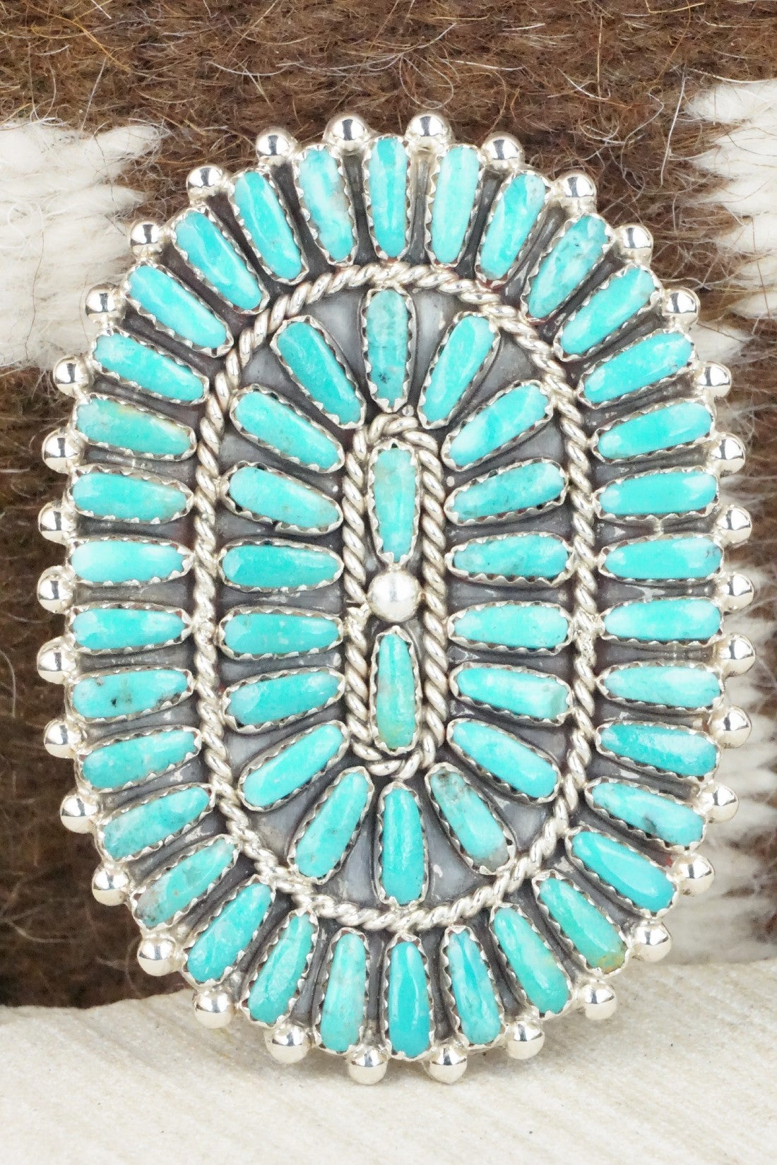 Turquoise & Sterling Silver Ring - Philena Byjoe - Size 8