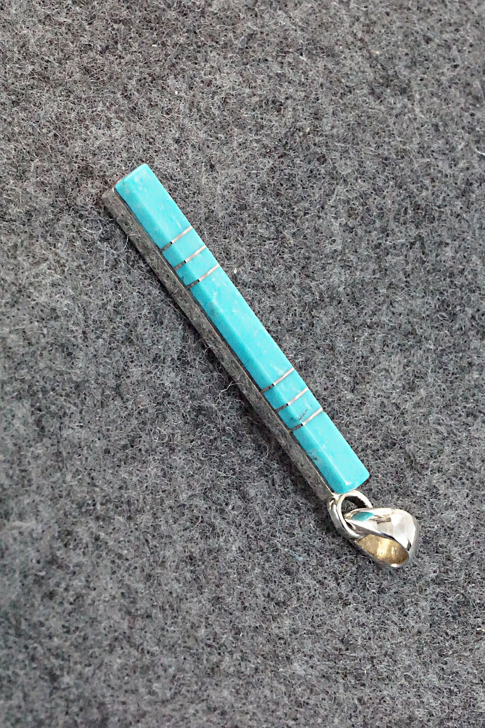 Turquoise & Sterling Silver Pendant - Madarrel Kallestewa