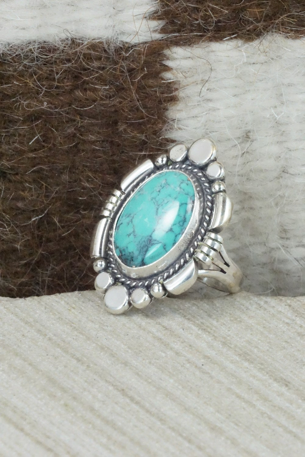 Turquoise & Sterling Silver Ring - Daniel Benally - Size 6