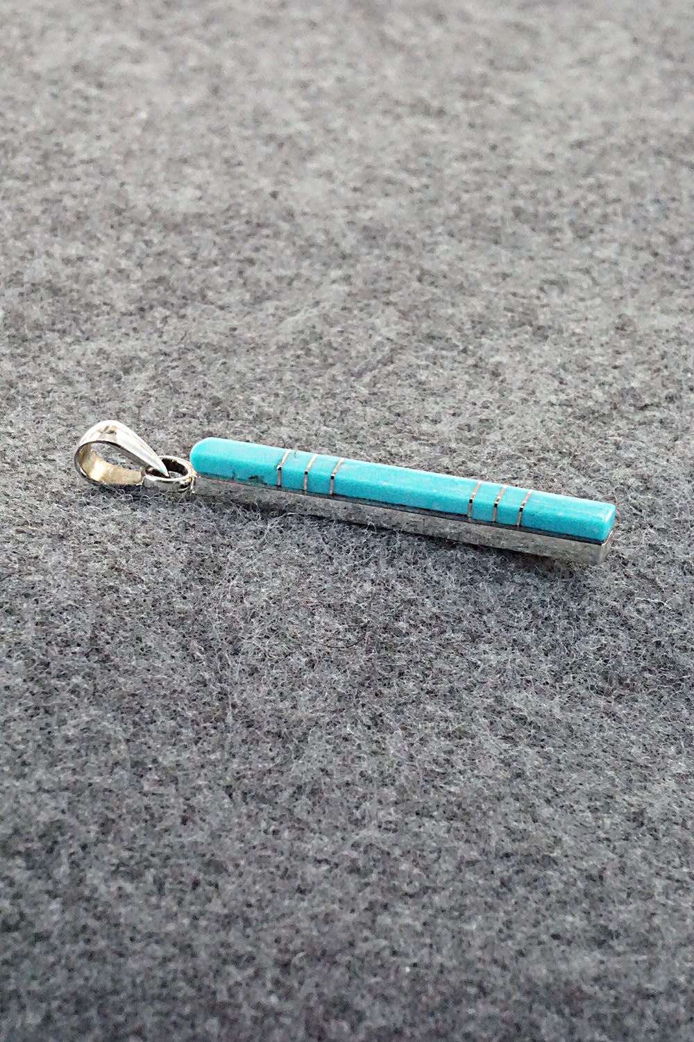Turquoise & Sterling Silver Pendant - Madarrel Kallestewa
