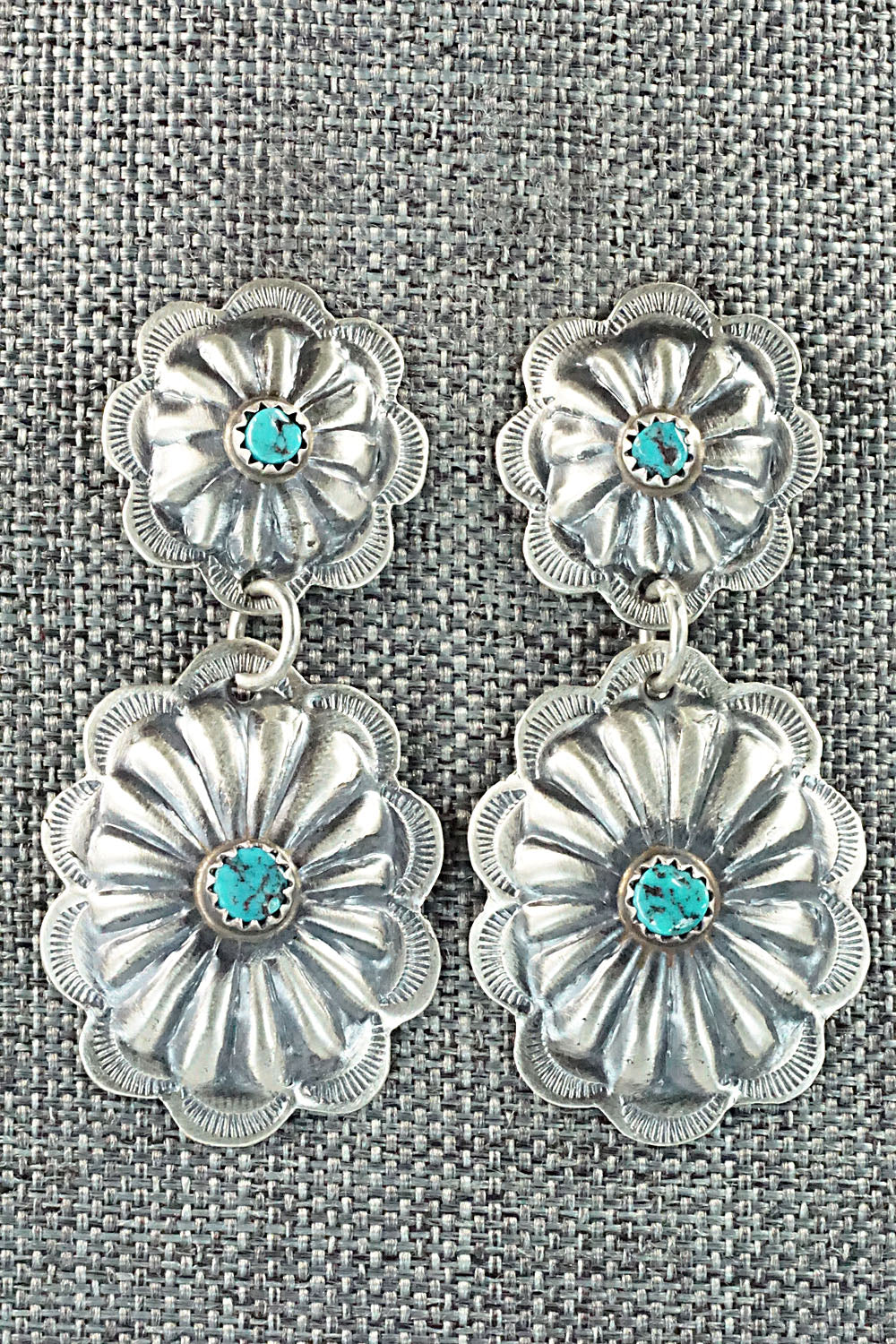Turquoise & Sterling Silver Earrings - Joan Begay
