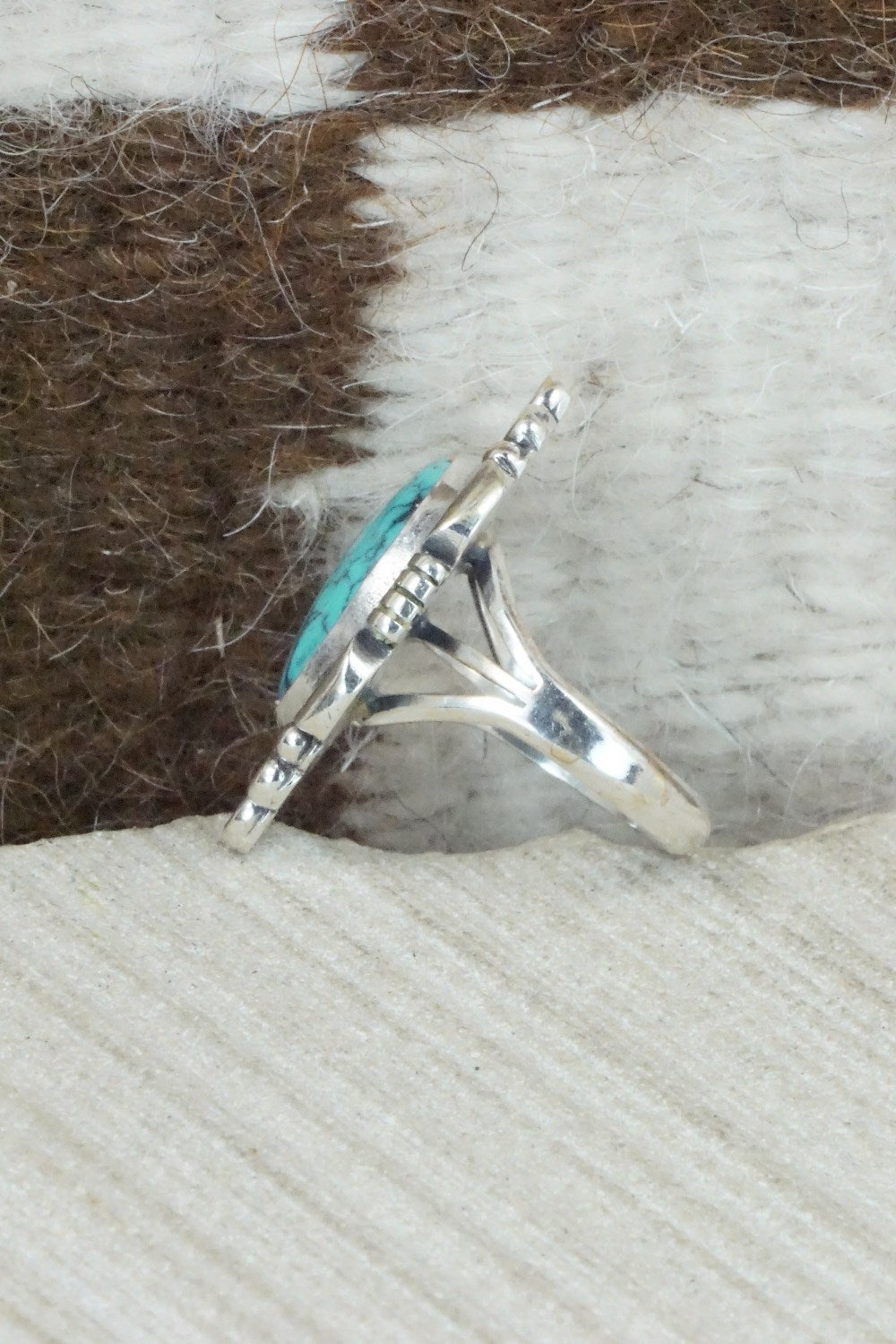 Turquoise & Sterling Silver Ring - Daniel Benally - Size 6
