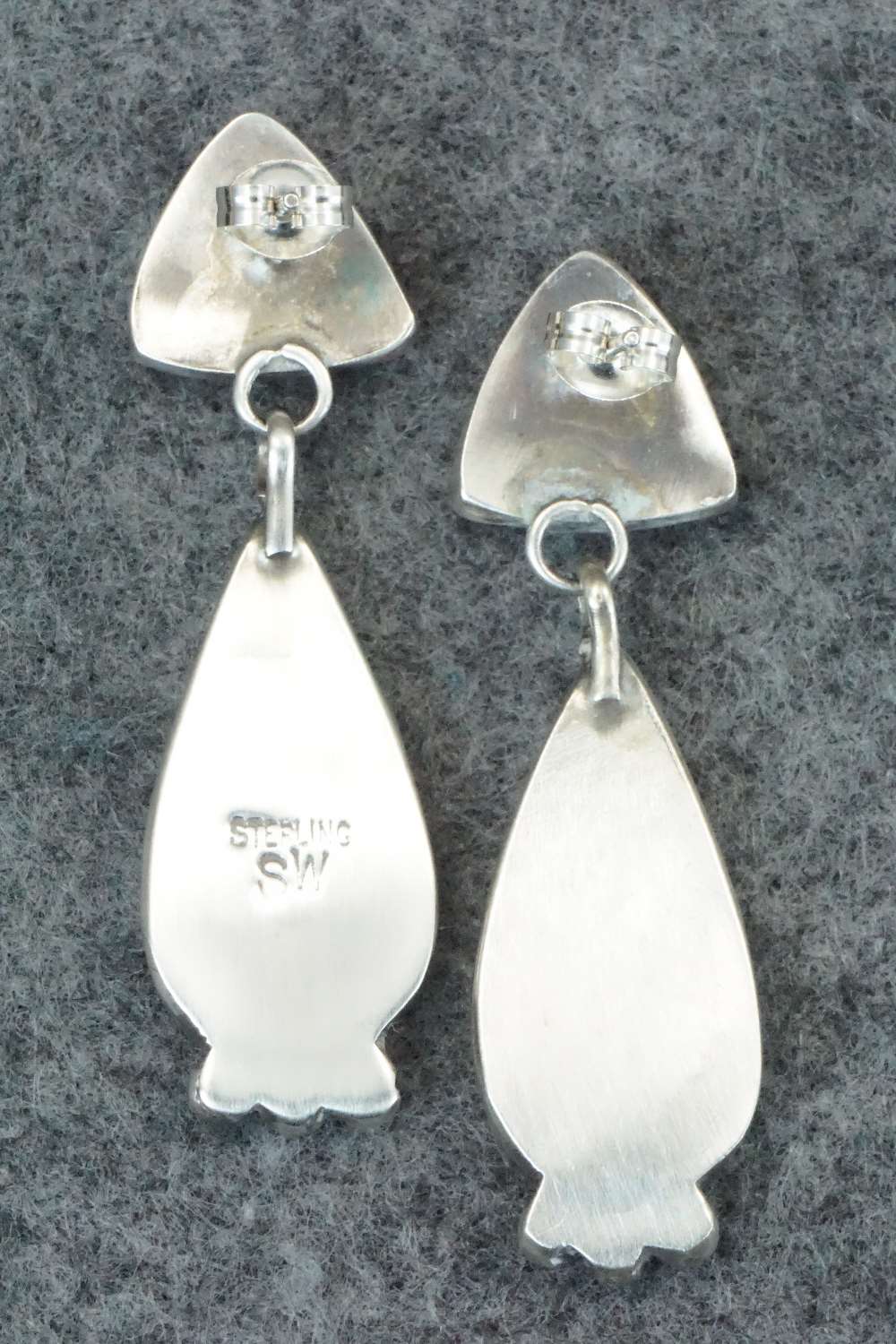 Spiny Oyster & Sterling Silver Earrings - Selina Warner