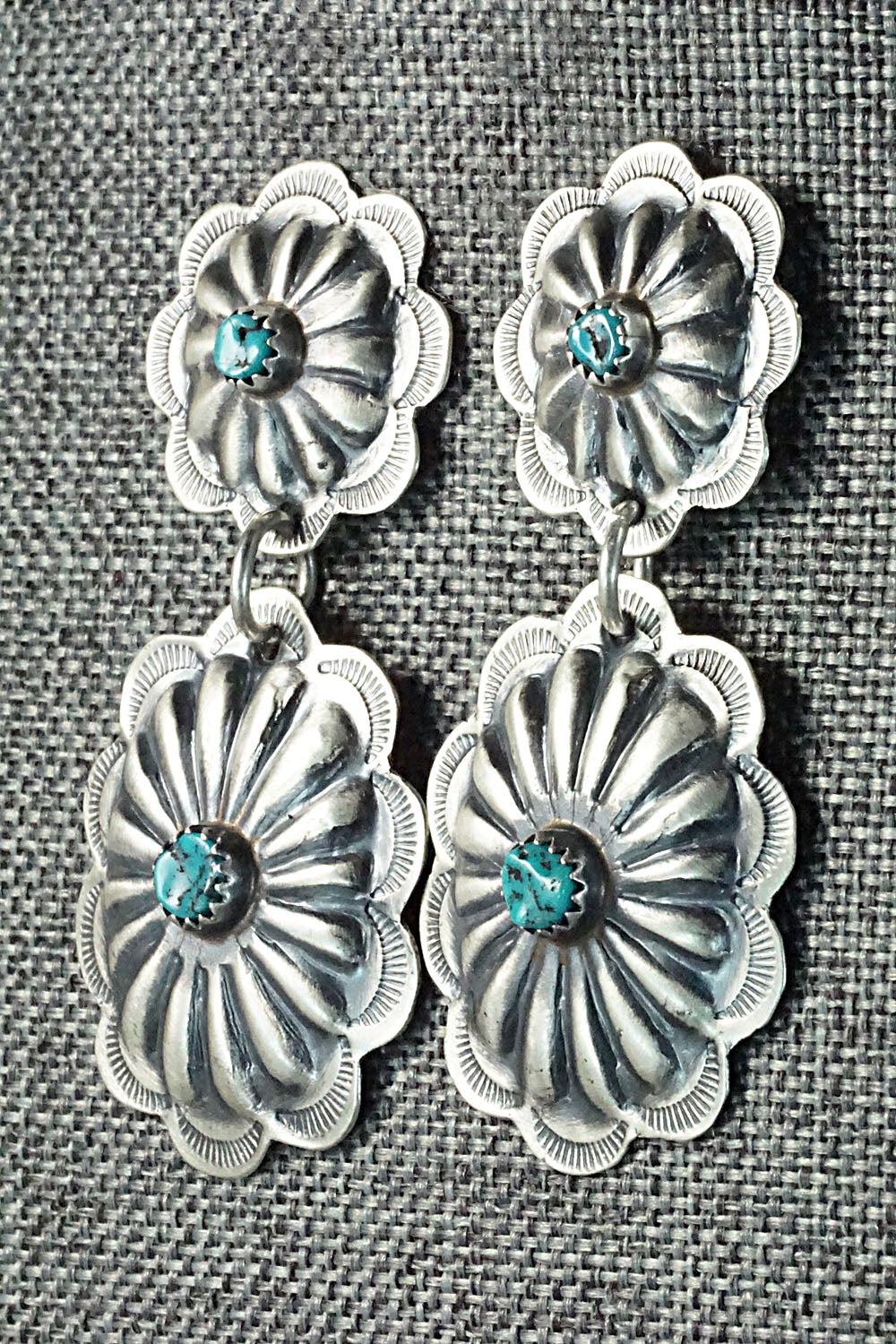 Turquoise & Sterling Silver Earrings - Joan Begay
