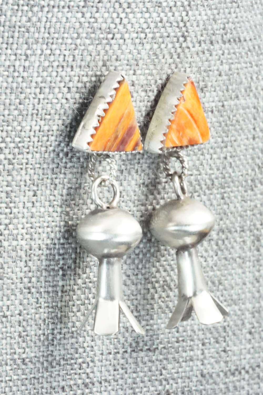 Spiny Oyster & Sterling Silver Earrings - Selina Warner