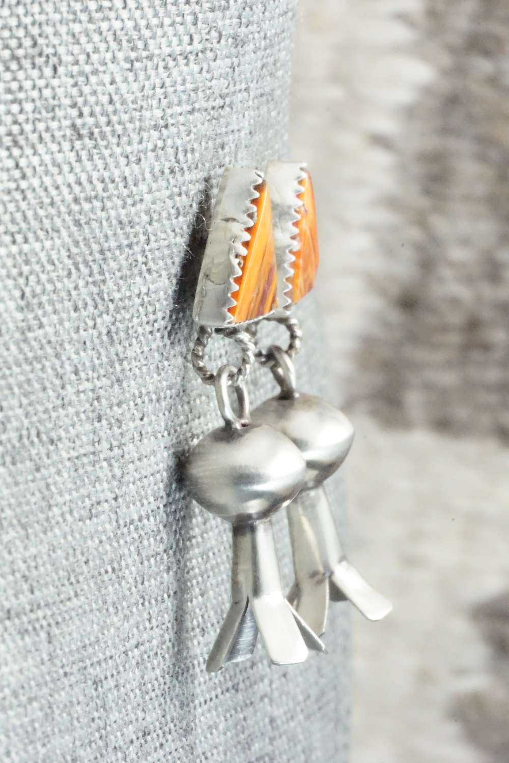 Spiny Oyster & Sterling Silver Earrings - Selina Warner