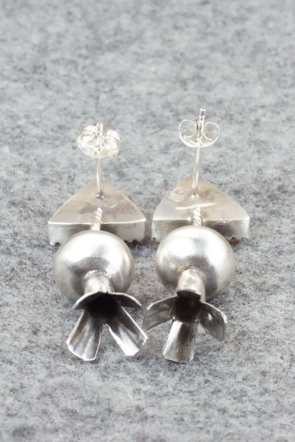 Spiny Oyster & Sterling Silver Earrings - Selina Warner