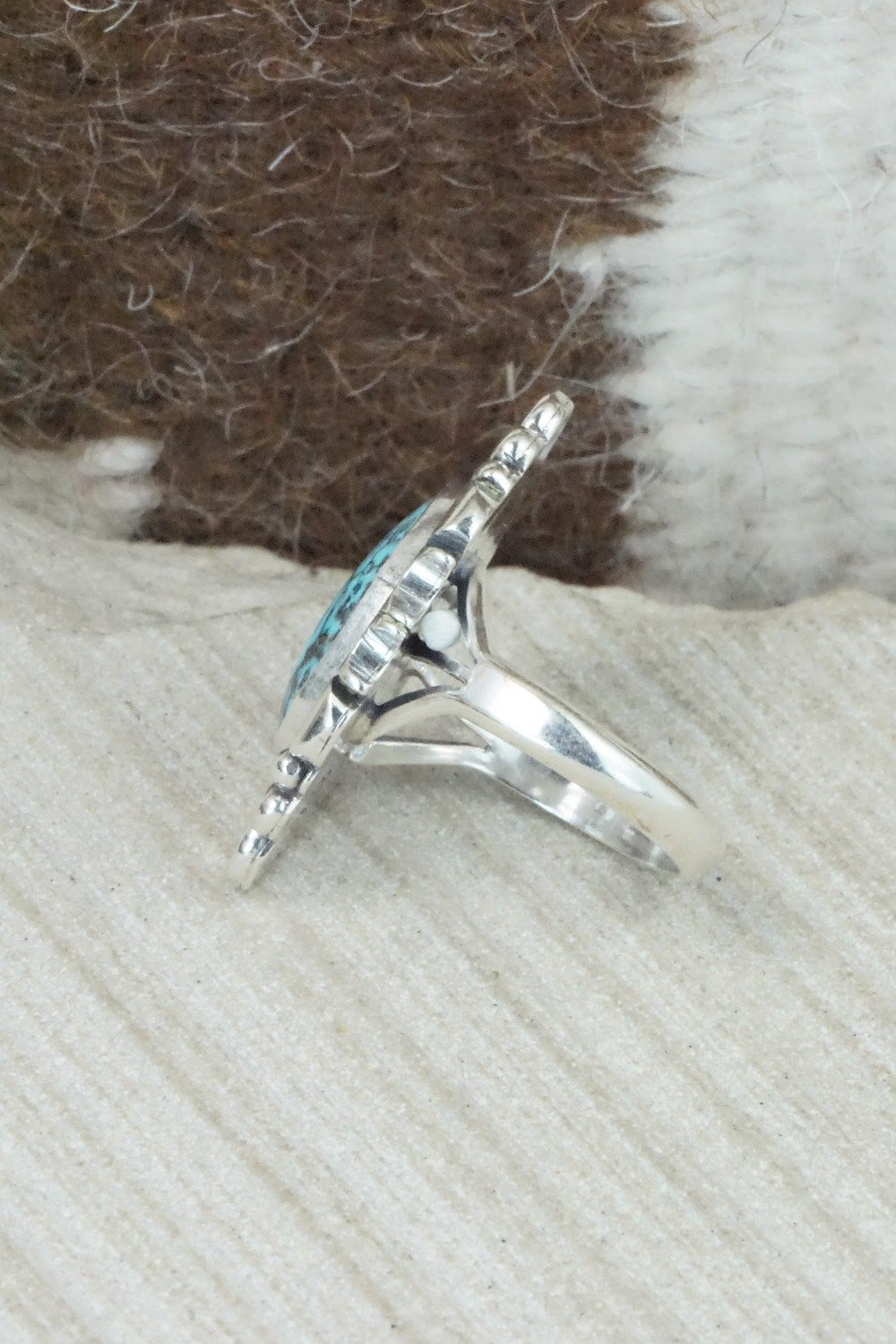 Turquoise & Sterling Silver Ring - Daniel Benally - Size 7