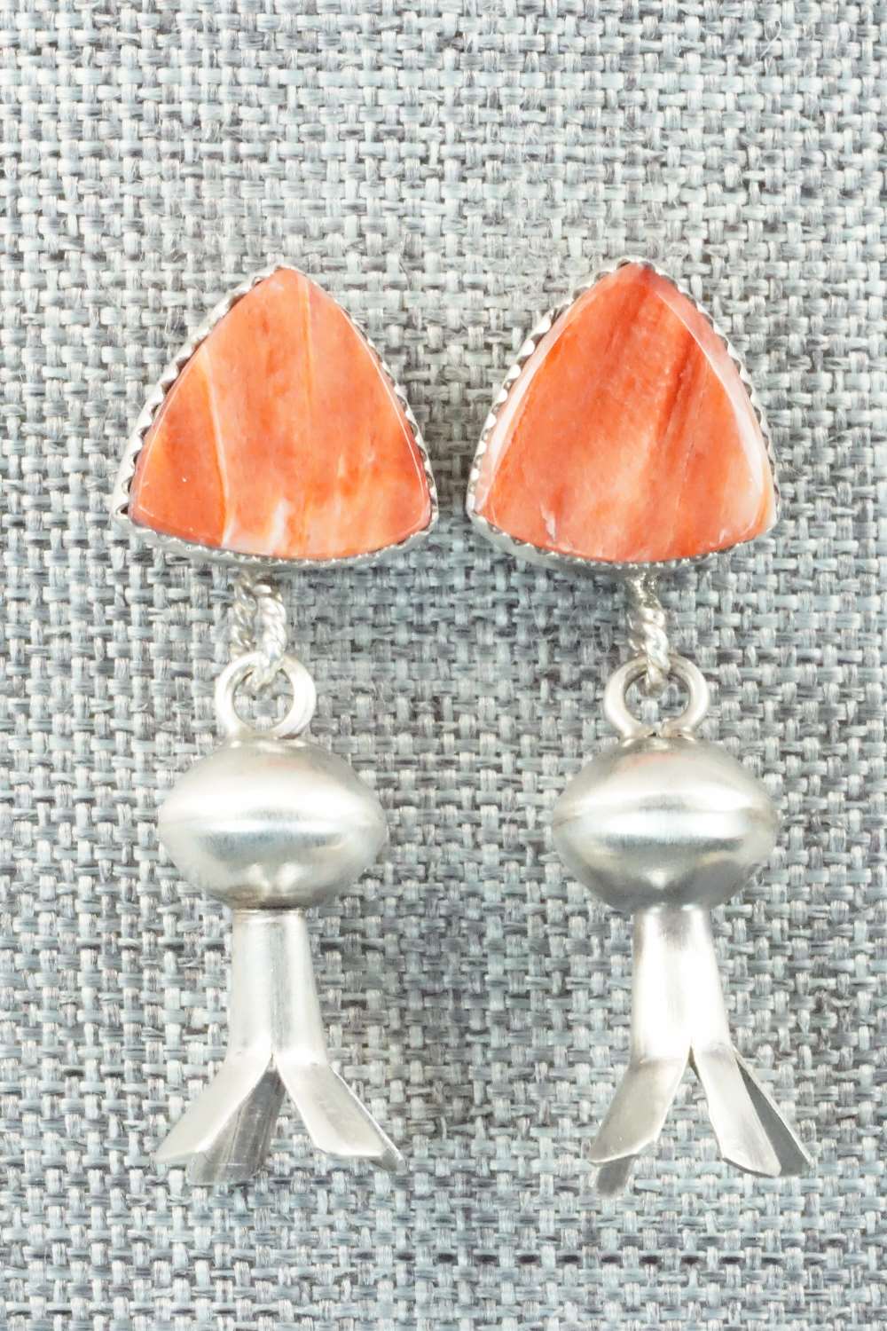 Spiny Oyster & Sterling Silver Earrings - Selina Warner