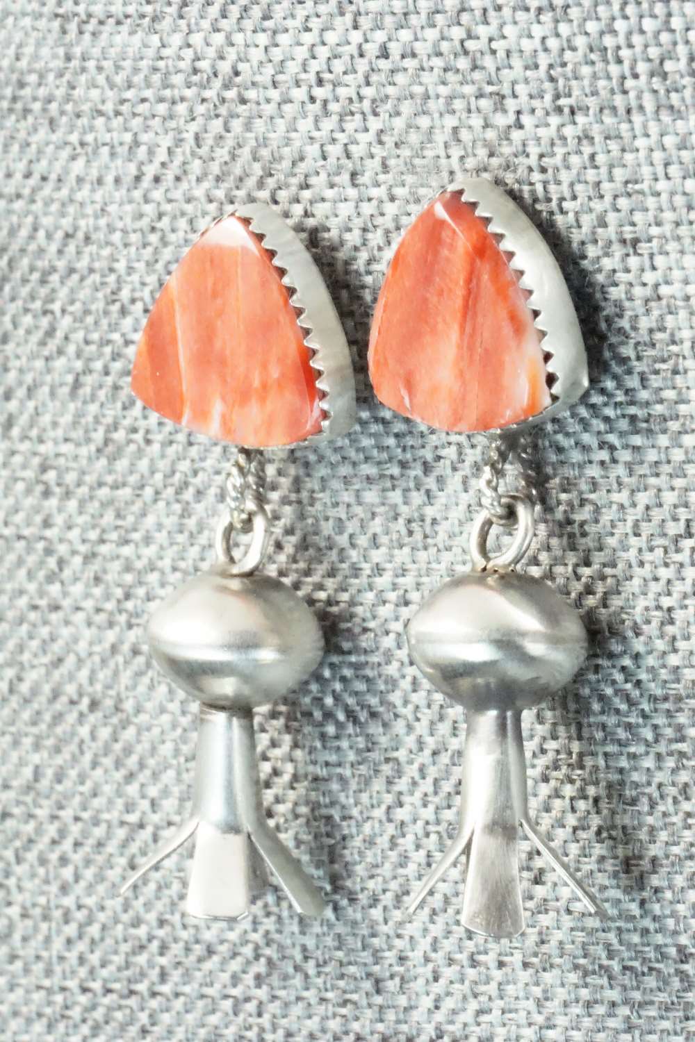 Spiny Oyster & Sterling Silver Earrings - Selina Warner