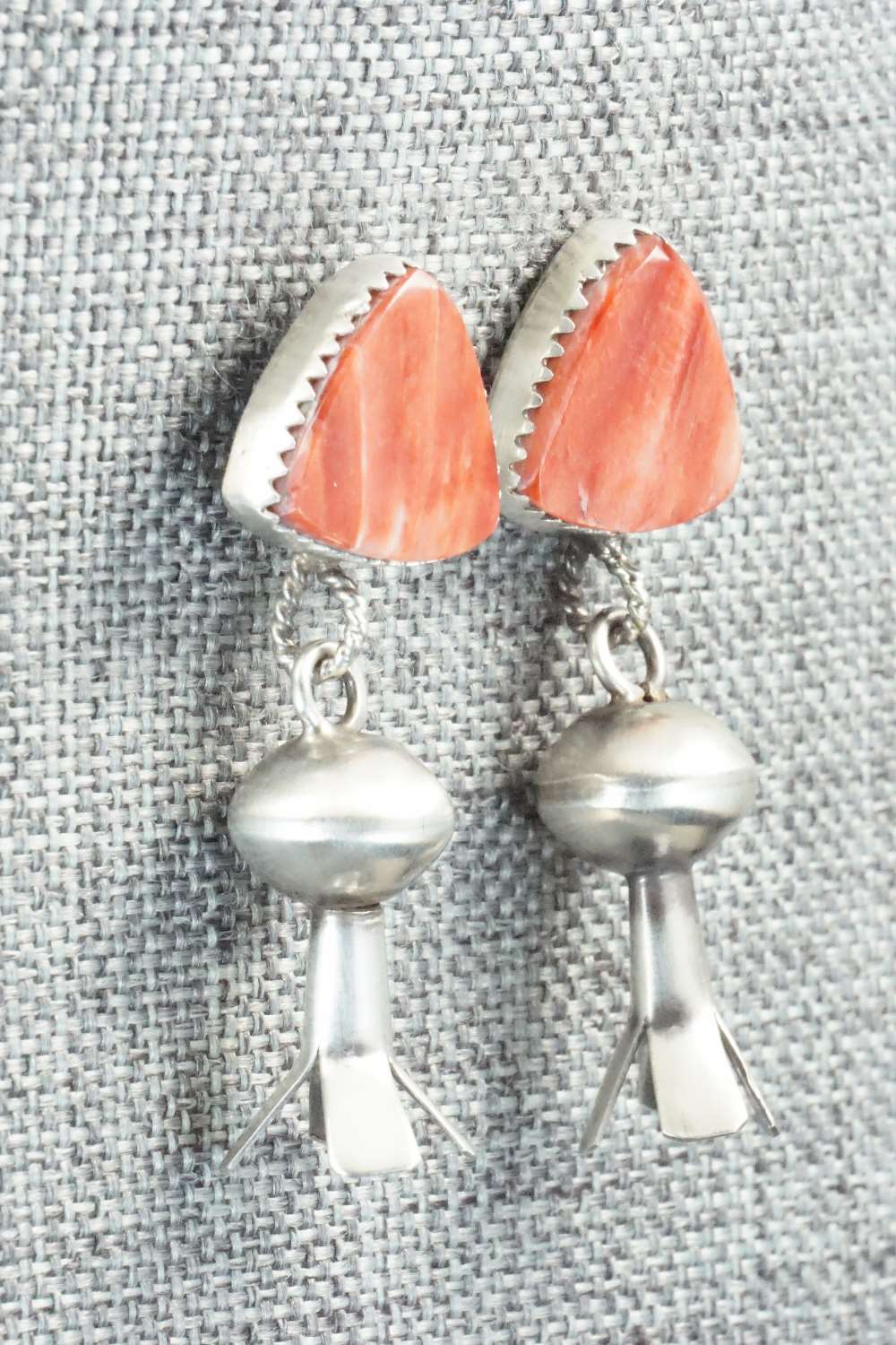 Spiny Oyster & Sterling Silver Earrings - Selina Warner