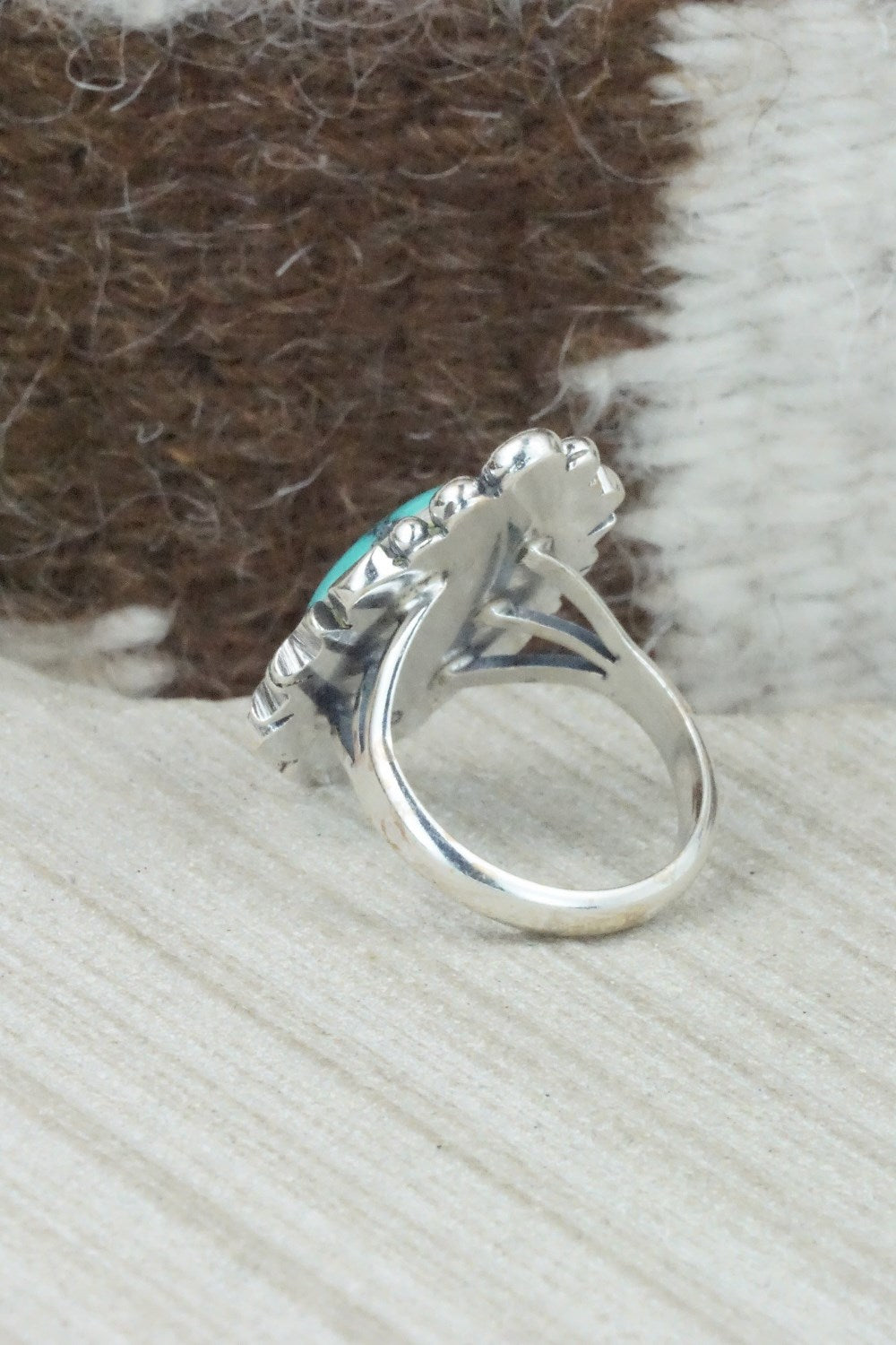 Turquoise & Sterling Silver Ring - Daniel Benally - Size 7