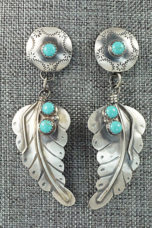 Turquoise & Sterling Silver Earrings - Sabrina Yazzie