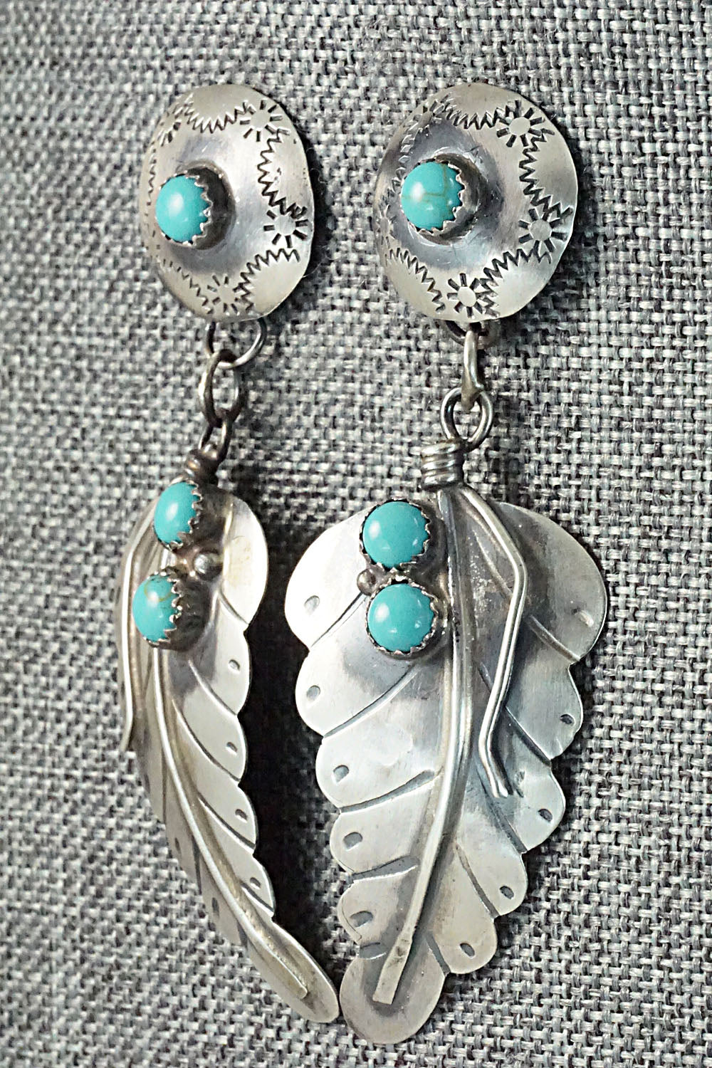 Turquoise & Sterling Silver Earrings - Sabrina Yazzie