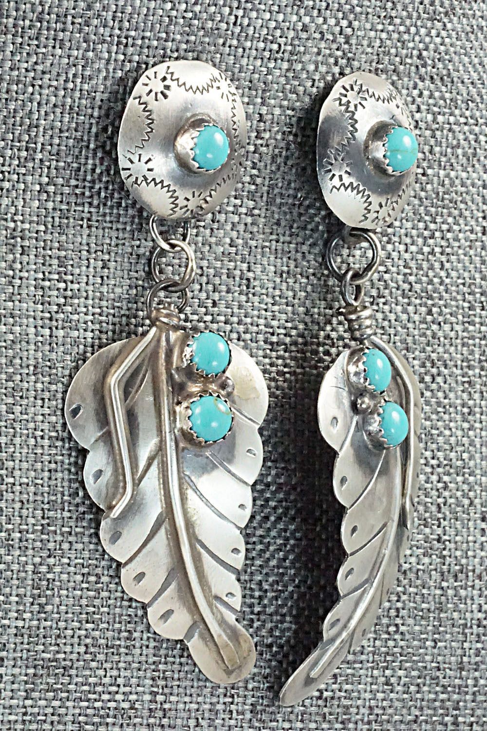 Turquoise & Sterling Silver Earrings - Sabrina Yazzie