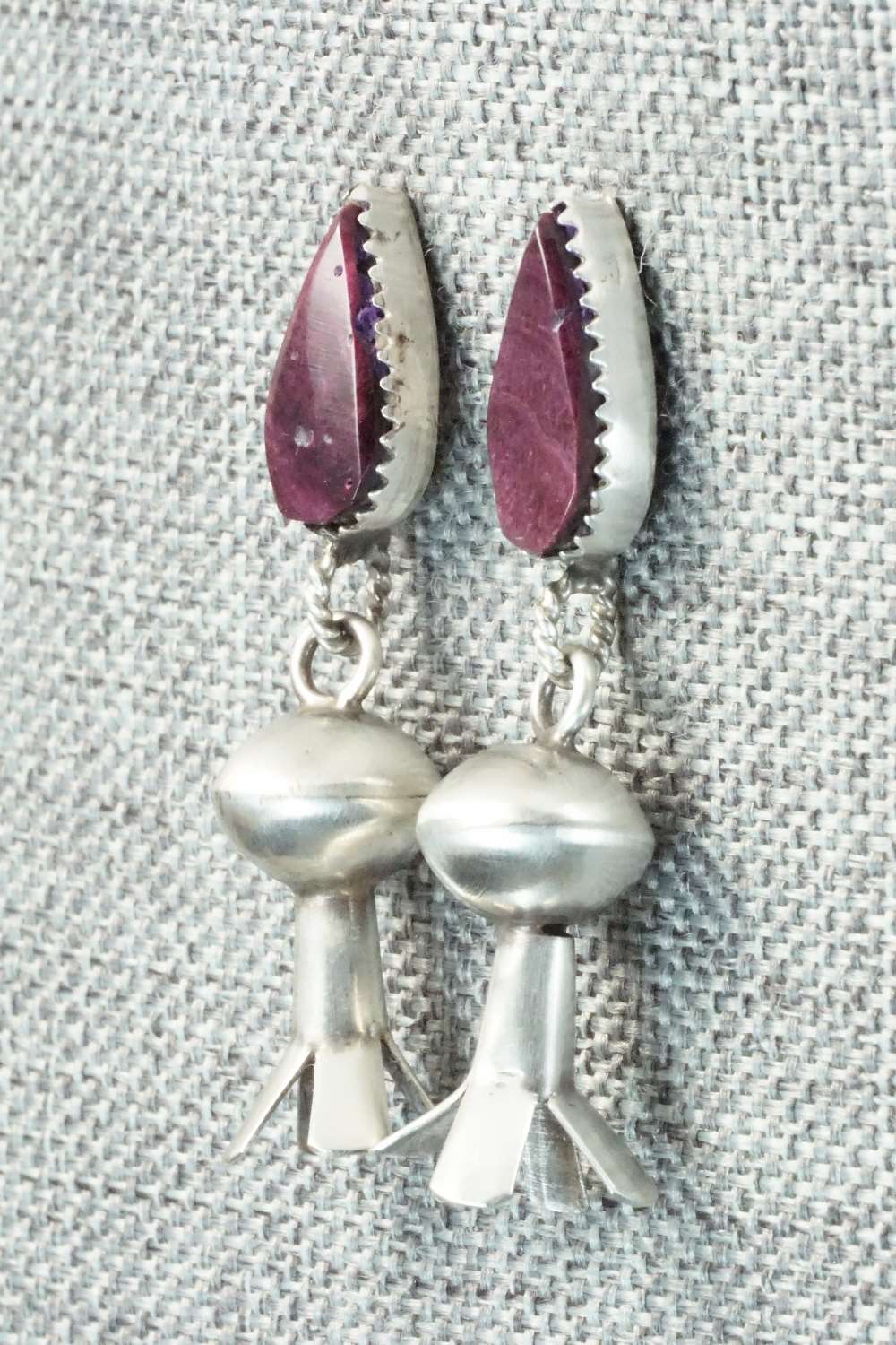 Spiny Oyster & Sterling Silver Earrings - Selina Warner