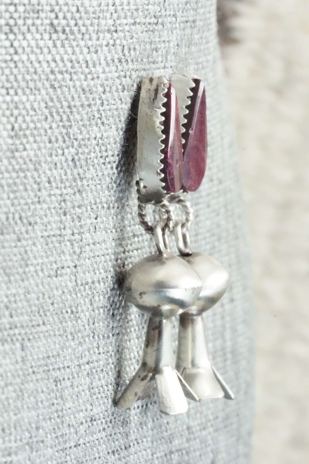 Spiny Oyster & Sterling Silver Earrings - Selina Warner