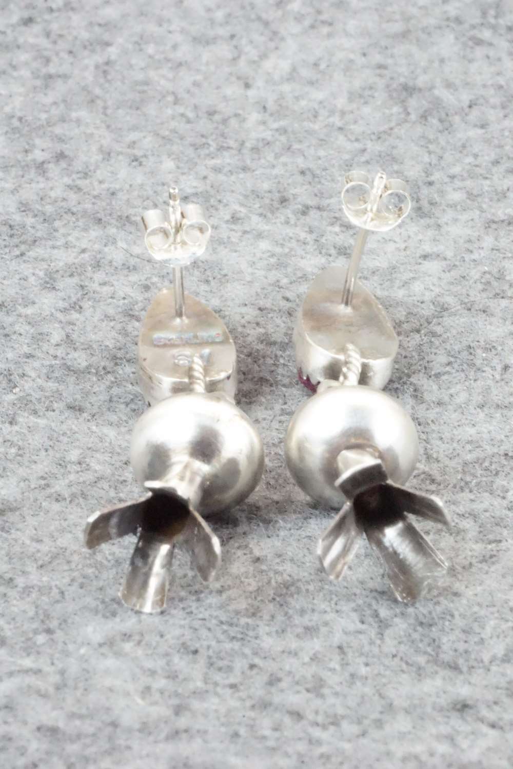 Spiny Oyster & Sterling Silver Earrings - Selina Warner