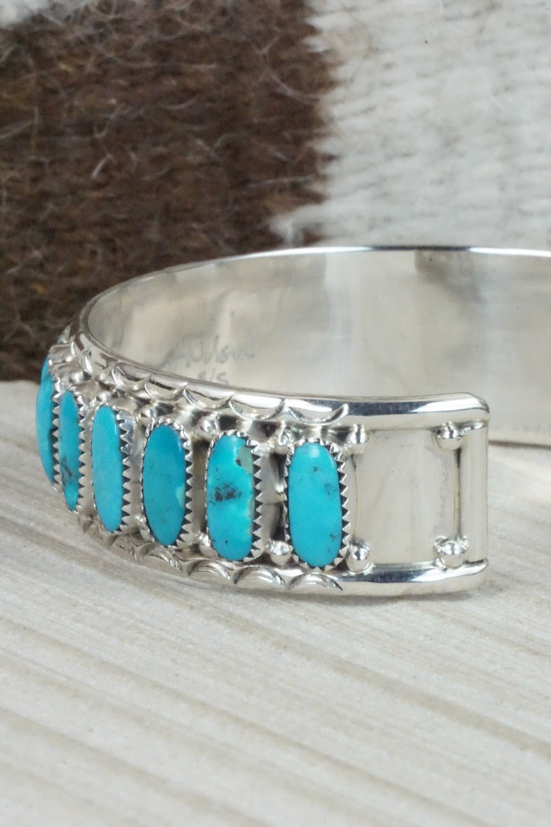 Turquoise & Sterling Silver Bracelet - Jazz Wilson