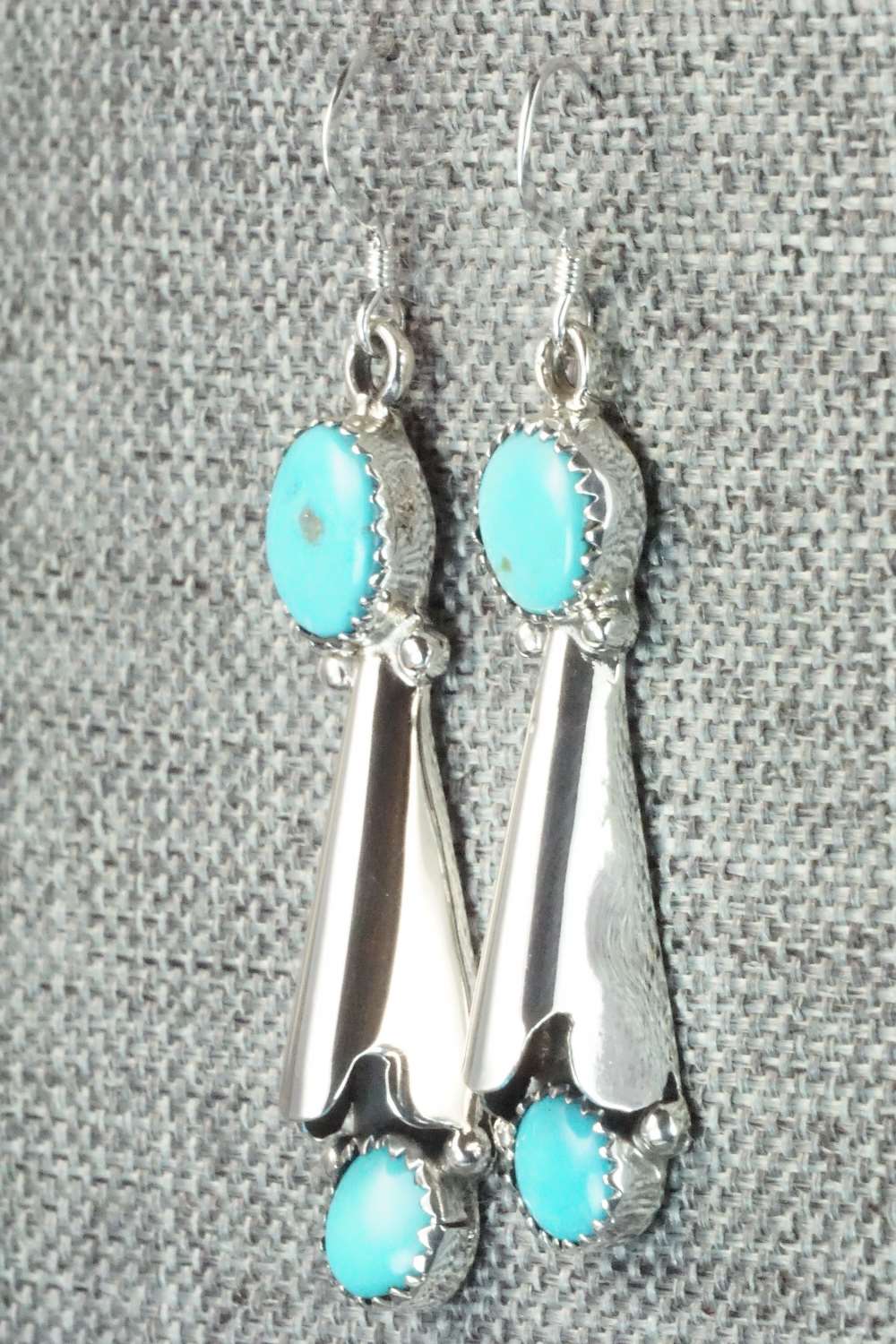 Turquoise & Sterling Silver Earrings - Roger Pino